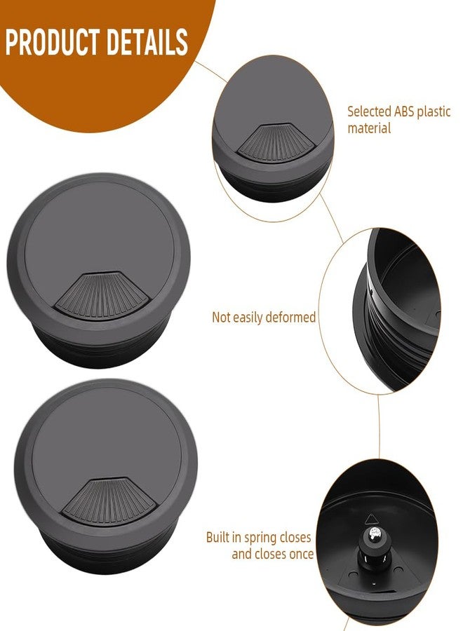 Serplex مجموعة حلقات تثبيت الكابلات المكتبية من سيربلكس®، 6 قطع، حلقات دائرية قابلة للطي بقطر 2 بوصة، منظمات كابلات متعددة، حلقات تثبيت كابلات مكتبية مزخرفة لأسلاك الطاقة. - Image 4